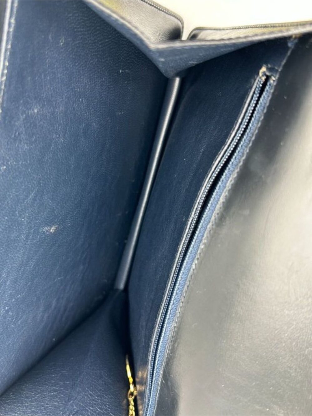 Celine Vintage Double Flap Handbag Small Leather Black - Picture 11 of 13